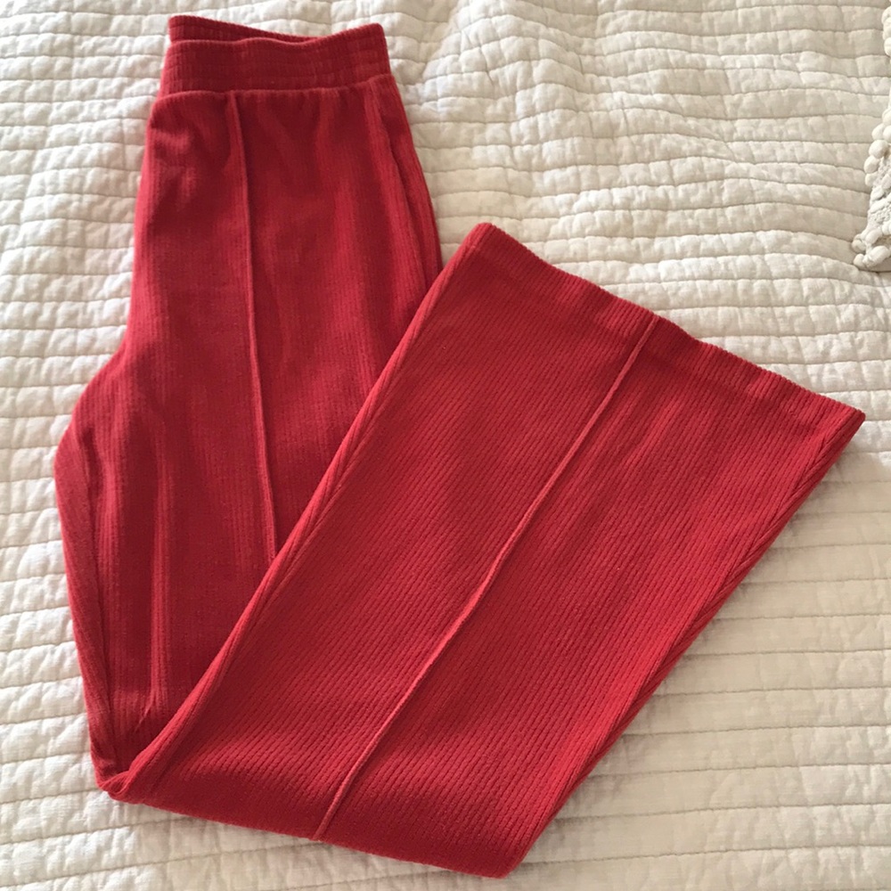 Aerie flared leg pull on corduroy trousers